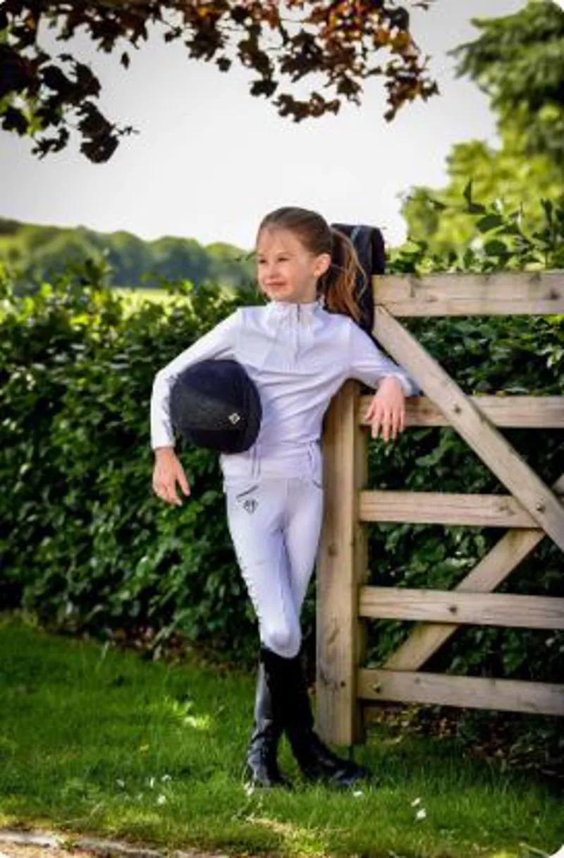 Eclat Equestrian Young Rider LegUps Leggings - White-1
